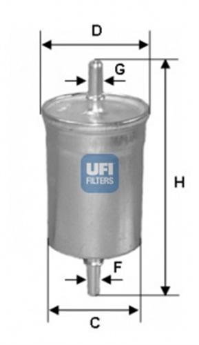 YAKIT FİLTRESİ FOCUS 1.4-1.6 1.8 16V-2.0 16V-ST170-RS 98-04-2.0 12 CMAX 1.6- 04-07-10 VOLVO S40 - UFI