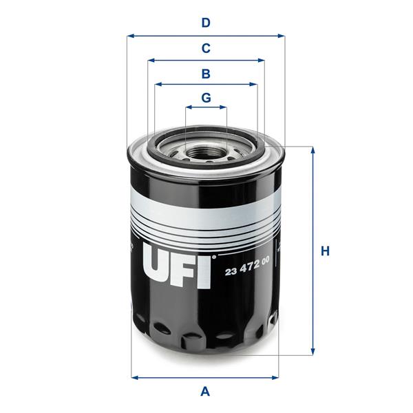 YAĞ FİLTRESİ H100 2.5 TCI-STAREX 97- 2.5 TDCI - H1 01- 2.5 CRDI - UFI