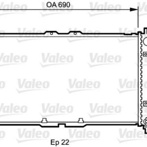 RADYATÖR MAZDA 626 GE 2.5 i 91 97 - VALEO