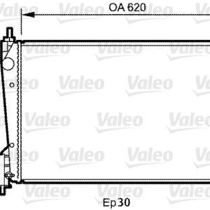 RADYATÖR GRANDE PUNTO 05 LINEA 07 1.3MTJ MEK AC KLİMASIZ 620x395x27 - VALEO