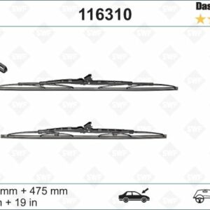 SWF X2 530 475 mm ST YT ALFA ROMEO 145; 146. MAZDA 323. NISSAN ALMERA 10; 90 02; 95 . SEAT CO - VALEO