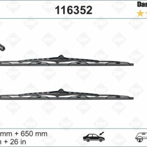 SWF X2 650 650 mm ST YT CITROEN C8. PEUGEOT 807 - VALEO