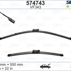 Valeo Silencio X-TRM Flat Blade VM343 X2 550 550 mm VW Beetle 2 / New Beetle 2 12/11 . Beetle - VALEO