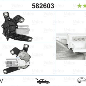 SİLECEK MOTORU ARKA CITROEN C2 09/03 01/10 . C3. C3 II 04/02 01/11 . C4 11/04 01/11 ; PEUGEOT 3 - VALEO