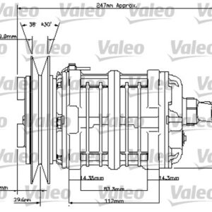 UNİVERSAL KOMPRESÖR TM16 2AG 12V - VALEO