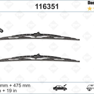 SİLECEK SÜPÜRGESİ ÖN ESKİ TELLİ TİP GOLF4 BORA 530 X 475mm - VALEO