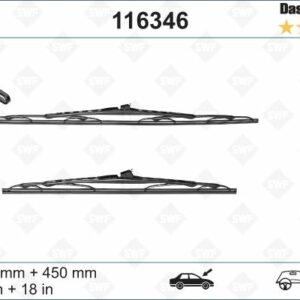 SİLECEK SWF 60 45cm SPOİLERLİ C2-C3 574275 - VALEO