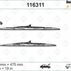 SİLECEK SWF 53 47.5cm SPOİLERLİ GOLF III IV 07/93-6.05 - VALEO