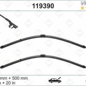 SİLECEK 65 50 FLATBLADE-MUZ TİPİ VOLVO S40 04 V50 04 BMW X3 10 VM430 119390 574378 - VALEO