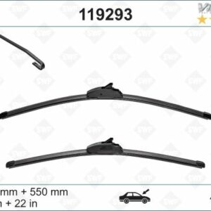 SİLECEK 55 55 X2 FLATBLADE-MUZ TİPİ LANDROVER DISCOVERY 3 04 RANGEROVER SPORT 05 - VALEO