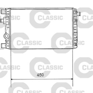 x RADYATÖR CLASSIC FIAT SEICENTO 1.1 98-10 23x285x450 AC /- - VALEO