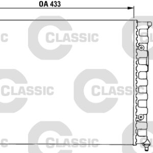 x RADYATÖR CLASSIC GOLF III-JETTA MEK 430x322x34 - VALEO