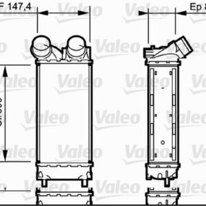 TURBO RADYATÖRÜ INTERCOOLER BERLINGO 04 C4 04 308 07 PARTNER 04 1.6HDI 300x147.4x80 - VALEO