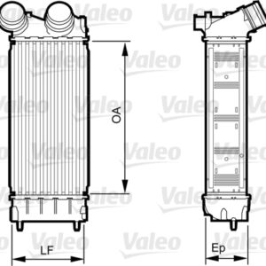 TURBO RADYATÖRÜ INTERCOOLER P308-P3008-P5008-PARTNER TEPEE-C4-DS4-BERLINGO III 300x150x80 - VALEO