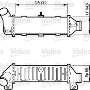 TURBO RADYATÖRÜ INTERCOOLER CADDY II-POLO-CORDOBA-IBIZA II-1.9 TDI 295x94.6x85 - VALEO