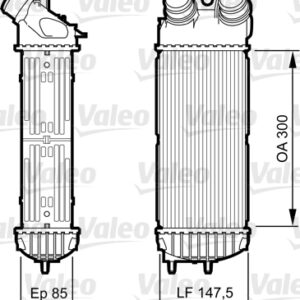 TURBO RADYATÖRÜ INTERCOOLER PARTNER 05 BERLINGO 05 XSARA PICASSO 04 1.6HDI DV6BTED4 300x147.5 - VALEO