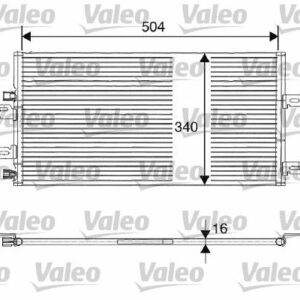 x KLİMA KONDENSERİ KNG 06/05 1.5DCI 504x340x16 - VALEO