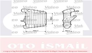 TURBO RADYATÖRÜ INTERCOOLER POLO 01-09 IBIZA IV-FABIA 03-08 1.4TDI-1.9TDI 189x183x64 - VALEO