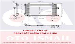 x KLİMA KONDENSERİ KURUTUCU İLE 307 00 2.0HDI 518x368x16 - VALEO