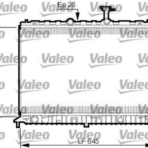 RADYATÖR KIA RIO II 1.4 16V-1.6 16V-CWT 05 MEKANİK AC /- 642x370x15 - VALEO