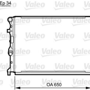 x RADYATÖR GOLF VI-CADDY III-SKODA YETİ 09 1.2TSİ MEK OTOM KLİMASIZ 650x451.5x34 - VALEO