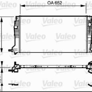 RADYATÖR MGN III 09 FLUENCE 10 2.0-1.9DCI MEK OTOM AC KLİMASIZ 652x390x27 - VALEO