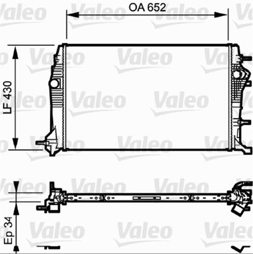 RADYATÖR SCENIC III 09 2.0DCI MEK AC KLİMASIZ 652x430x34 - VALEO