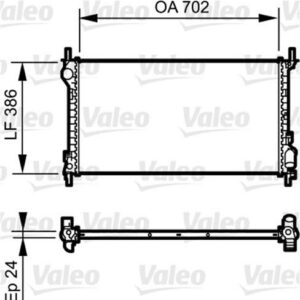 RADYATÖR TRANSİ CONNECT-TOURNEO CONNECT 1.8 16V-Dİ-TDCİ 02-06 ACxMEK 702x386x24 - VALEO