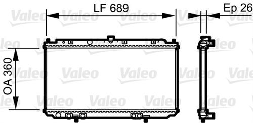 RADYATÖR NISSAN PRIMERA 1.9 DCİ 03 MEK.ŞANZ 689x360x26 - VALEO