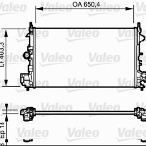 RADYATÖR VECTRA C 02 SIGNUM 05 FIAT CROMA 1.8 16V 06 MEK KLİMASIZ 650x403x18 - VALEO