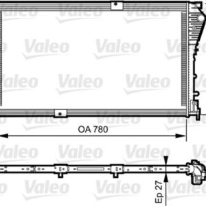 RADYATÖR VIVARO 06 TRAFIC II06 2.5CDTI G9U.6.30 AC KLİMASIZ MEK 780x462.25x27 - VALEO