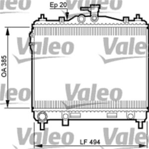 RADYATÖR GETZ 03-05 1.3-1.6 MEK AC KLİMASIZ 494x385x20 - VALEO