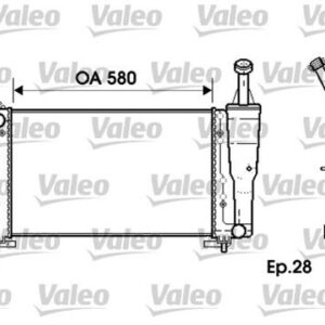 RADYATÖR IDEA 04 LANCI MUSA 05 YPSILON 06-11 1.4 AC KLİMASIZ MEK 580x305x28 - VALEO