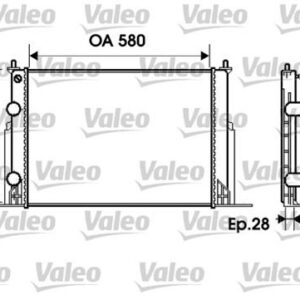 RADYATÖR STILO 1.4 16V-1.6 16V-1.8 16V-1.9JTD-1.9DMTJ 01 192B2.000 KLİMASIZ MEK 580x400x34 - VALEO