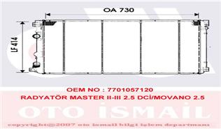 x RADYATÖR MASTER II-MOVANO 2.5DCI AC KLİMASIZ MEK 730x414.2x34 - VALEO