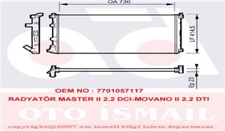 RADYATÖR MASTER II-MOVANO II 2.2DTI KLİMASIZ MEK 730x414.5x23 - VALEO