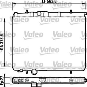 x RADYATÖR 206 00 2.0 16V AC KLİMASIZ MEK 562.5x378.6x27 - VALEO