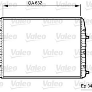 RADYATÖR POLO-IBIZA IV-FABIA-CORDOBA-1.2-1.4-1.6-1.4TDI-1.9TDI AC KLİMASIZ MEK OTOM 632x414.5x23 - VALEO