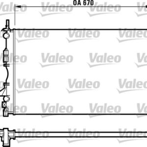 RADYATÖR LGN II 1.6-1.8-2.0-1.9 DCI AC MEK OTOM 670x414.5x23 - VALEO