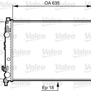 RADYATÖR LGN 97-01 -ESPACE III 99-02 1.6-1.8-2.0-1.9D KLİMASIZ MEK 635x425x18 - VALEO