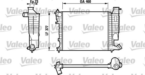 RADYATÖR P306 94-01 -XSARA 97-98 1.1-1.4SL-1.6SR-1.6 KLİMASIZ MEK 460x377.5x23 - VALEO