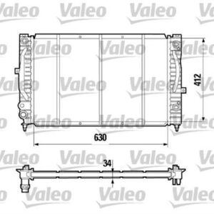 RADYATÖR PASSAT 96-00 A4 95-01 A6 00-05 ADP-AHL-ANA-ARM AC KLİMASIZ MEK OTOM 630x412.3x34 - VALEO