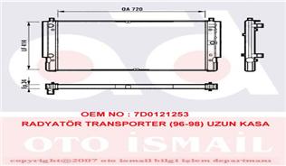 RADYATÖR TRANSPORTER T4 96-98 UZUN KASA AC KLİMASIZ MEK 720x414x34 - VALEO