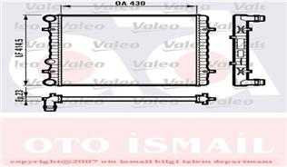 x RADYATÖR GOLF IV-BORA-OCTAVIA 1.4 16V AC KLİMASIZ MEK 430x414x23 - VALEO