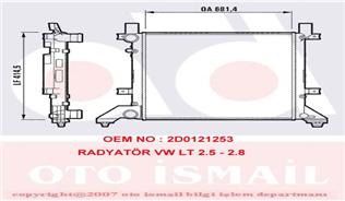 RADYATÖR LT28-35-LT28-46 2.5TDI-2.8TDI AC KLİMASIZ MEK 682x414.5x34 - VALEO