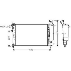 RADYATÖR P106 II 96 SAXO 96-03 1.1-1.4-1.6 AC MEK 530x322x23 732794 - VALEO