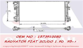 RADYATÖR JUMPY-SCUDO-EXPERT 1.9D-2.0 16V 96 AC MEK 670x470x23 - VALEO