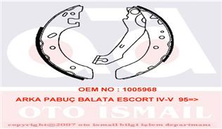 ARKA PABUÇ BALATA ESCORT VII 95-99 FIESTA 1.3 1.8 96-02 GS8607 203x38 - VALEO