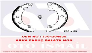 ARKA PABUÇ BALATA MGN 1.4-1.6 1.8 1.9D 1.9DTİ 2.0 96 8.03 203x39 - VALEO