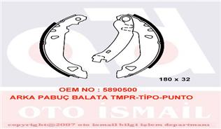 ARKA PABUÇ BALATA TMPR 1.4 1.6 90-96 TİPO 1.4 1.6 1.9 89-95 PUNTO 1.2 1.6 1.7D 94-99 180x32 - VALEO